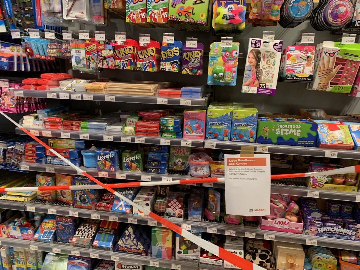 In quarantine, Switzerland bans sale of toys